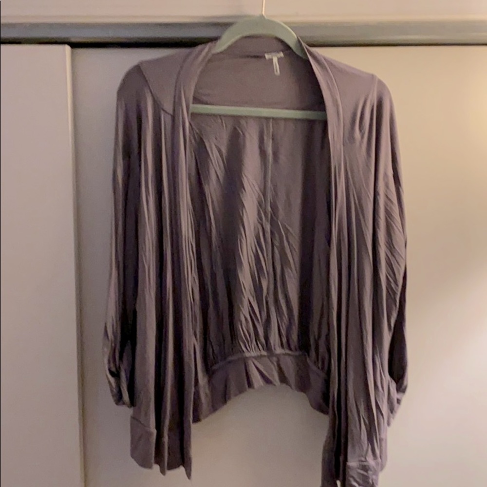 Splendid Mauve Light Purple Cotton Cardigan